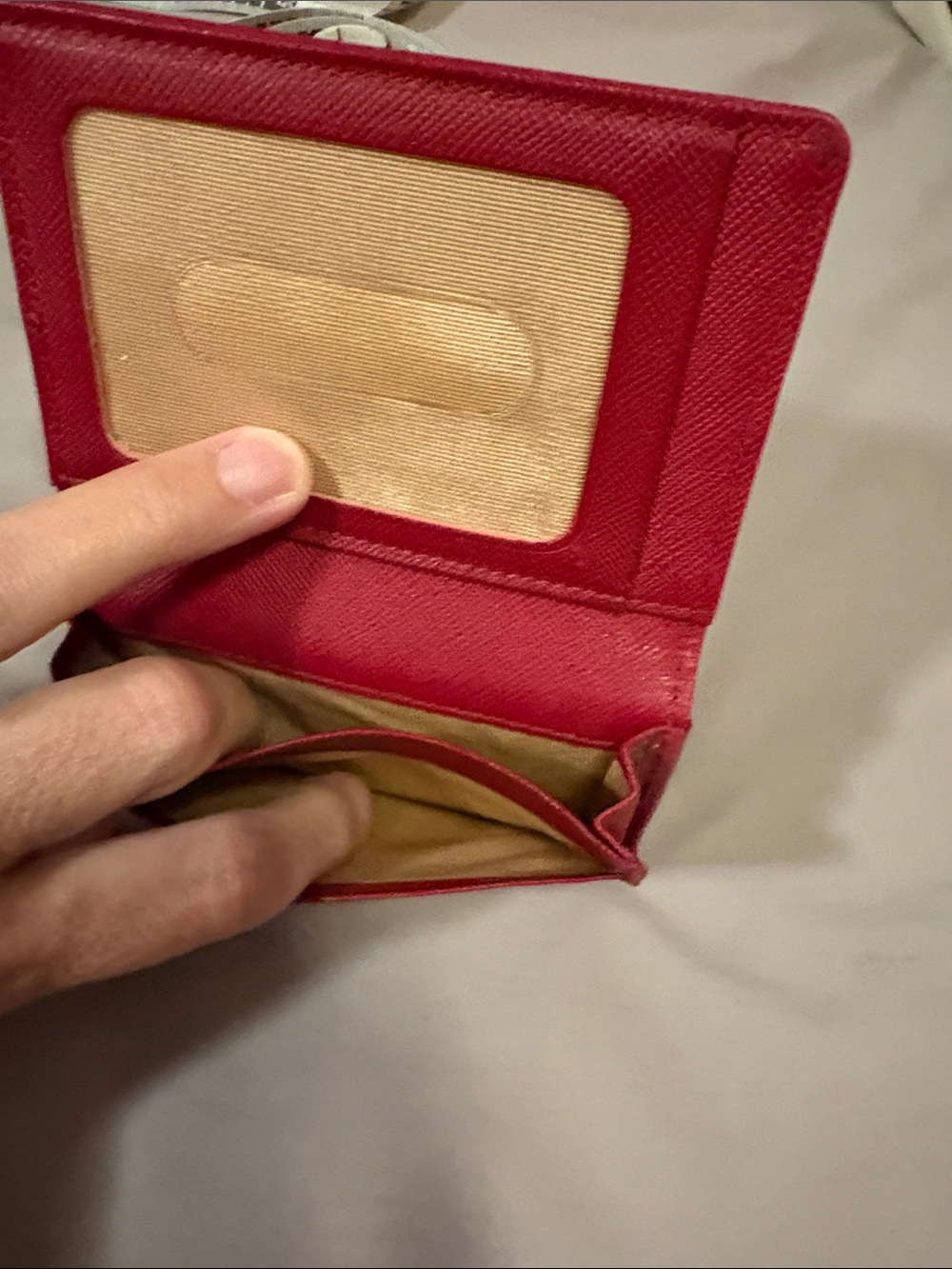 Burberry Red Leather & Nova Check Card Holder - Picture 3 of 11